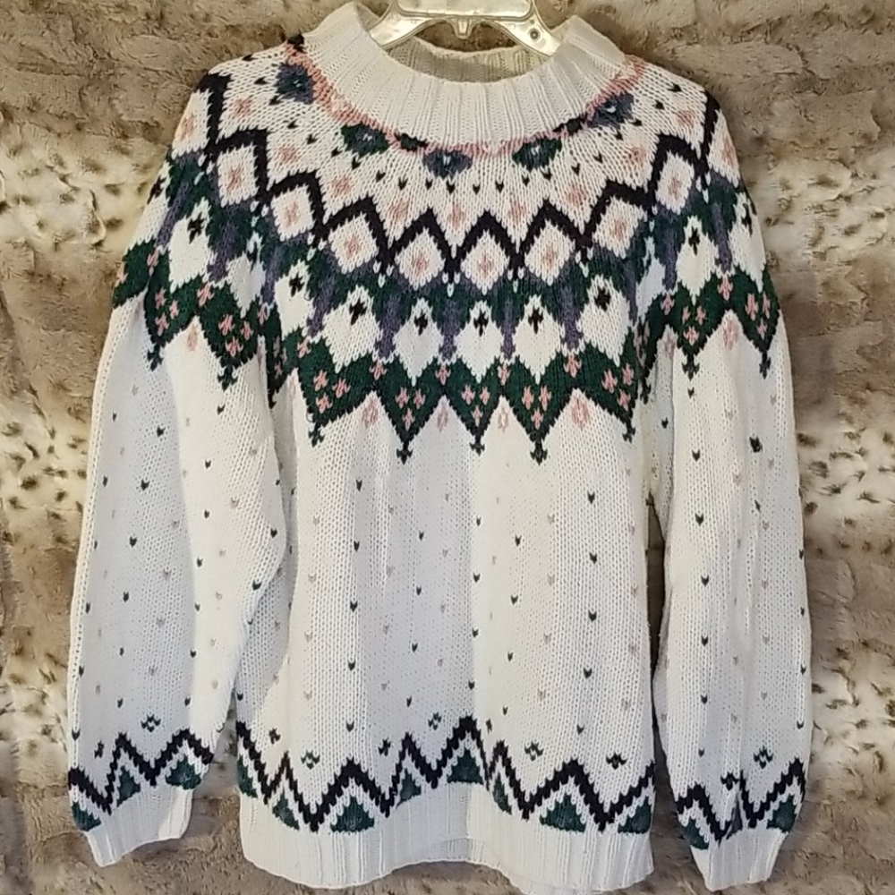 Cape Isle Knitters, hand knitted chunky sweater XL